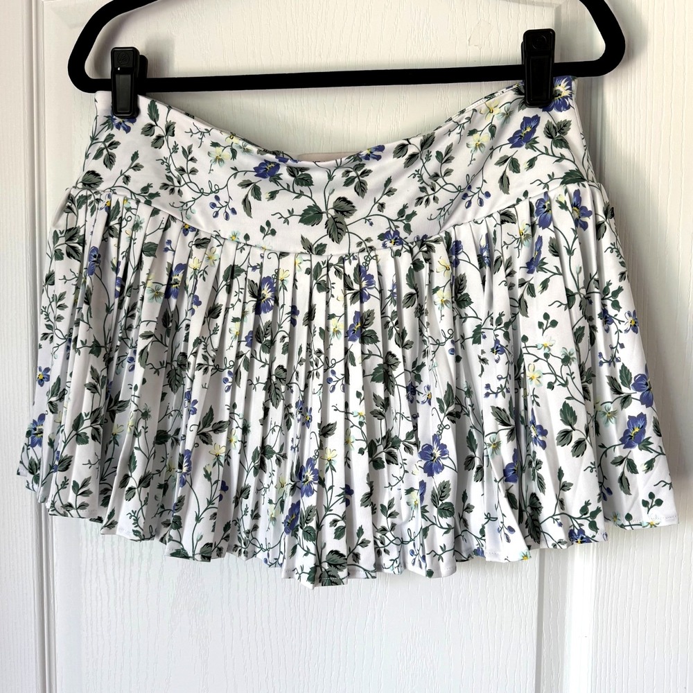 Laura Ashley Floral Pleated Pickleball / Tennis/ Golf  Skirt Skort XL   NEW